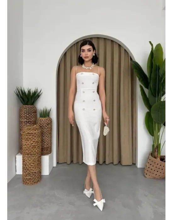 Omarı Zarif Siyah Maxi Elbise