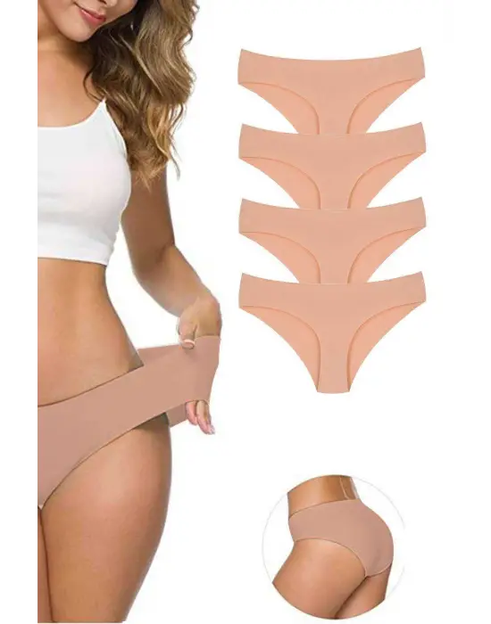 Omarı Dikişsiz Esnek İz Yapmayan Kadın Külot Seti