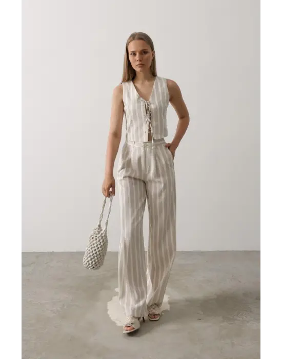 Omarı Elegant Çizgili Yelek - Şıklığınızı Tamamlayın