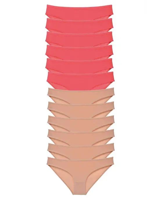 Omarı Eko Likralı Kadın Slip Külot - Fuşya Ten Seti