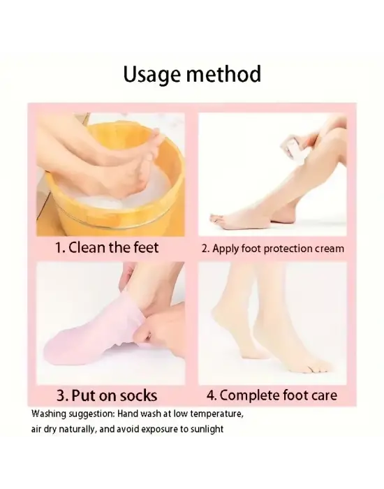 Silikon Jel Ayak Nemlendirici Çorap