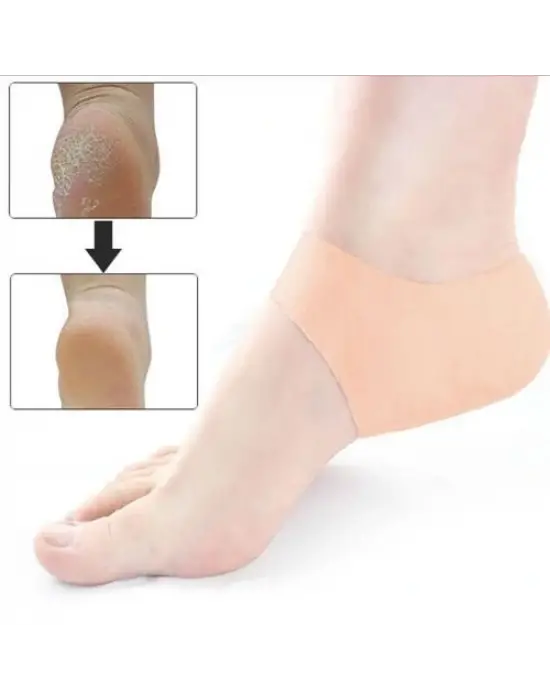 Silikon Topuk Çorabı Beyaz Renk