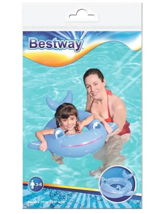 Omarı Simit Hayvan Başlı Balina - Yüzen Havuz Oyuncağı