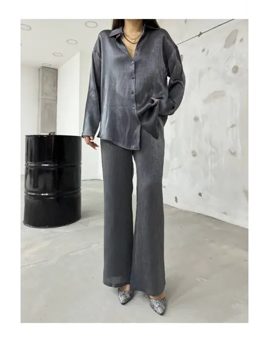 Modern Simli Şifon Takım