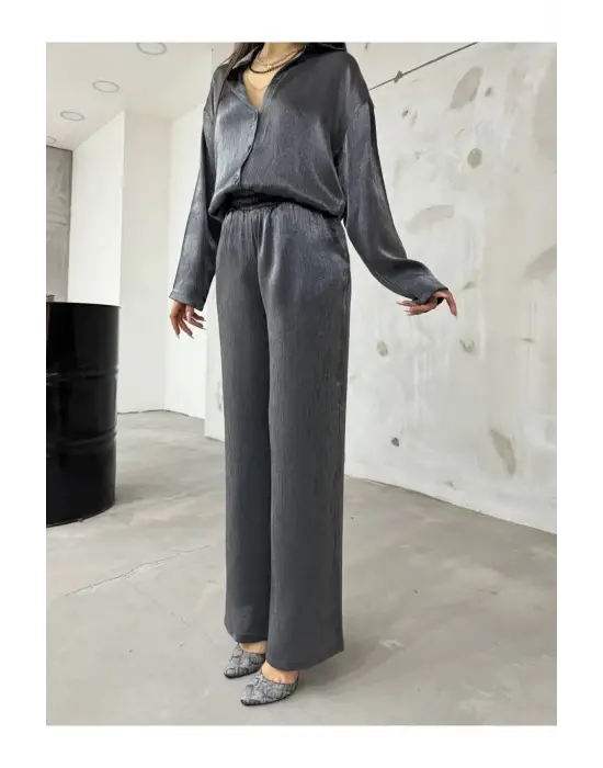 Modern Simli Şifon Takım