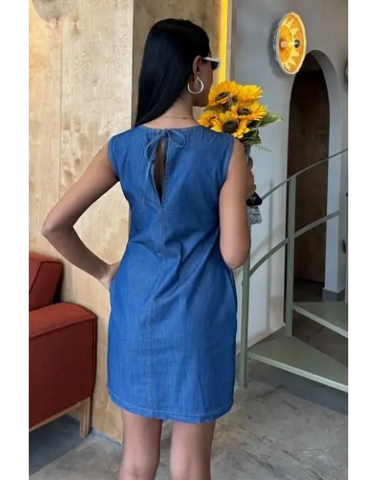 Sırt Bağcıklı Tensel Elbise 2880