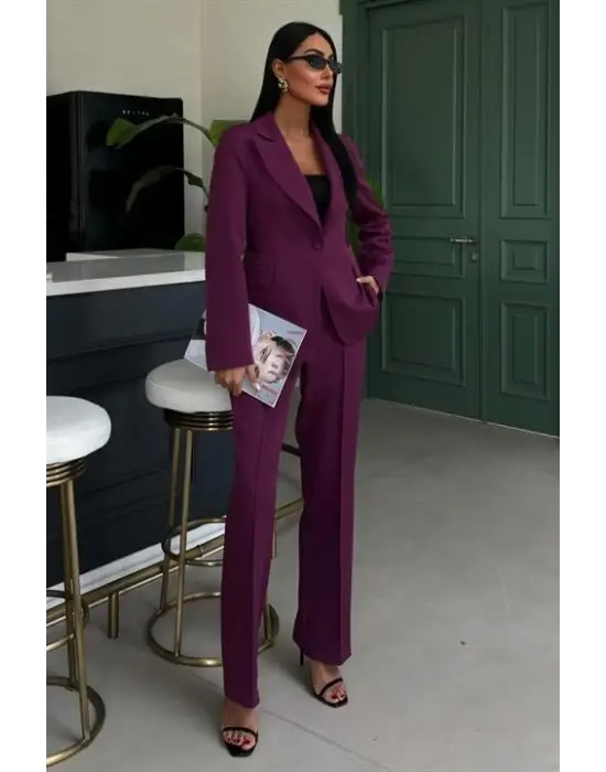 Sırt Dantel Detay Premium Takım Elbise 10031