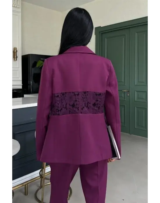 Sırt Dantel Detay Premium Takım Elbise 10031