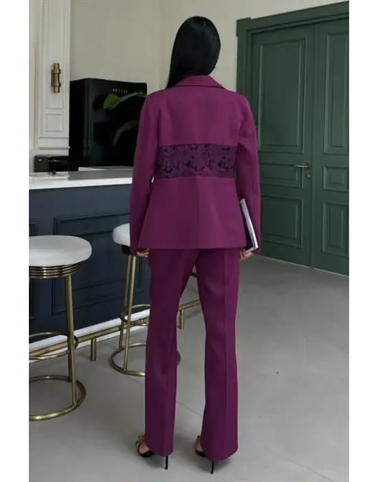 Sırt Dantel Detay Premium Takım Elbise 10031