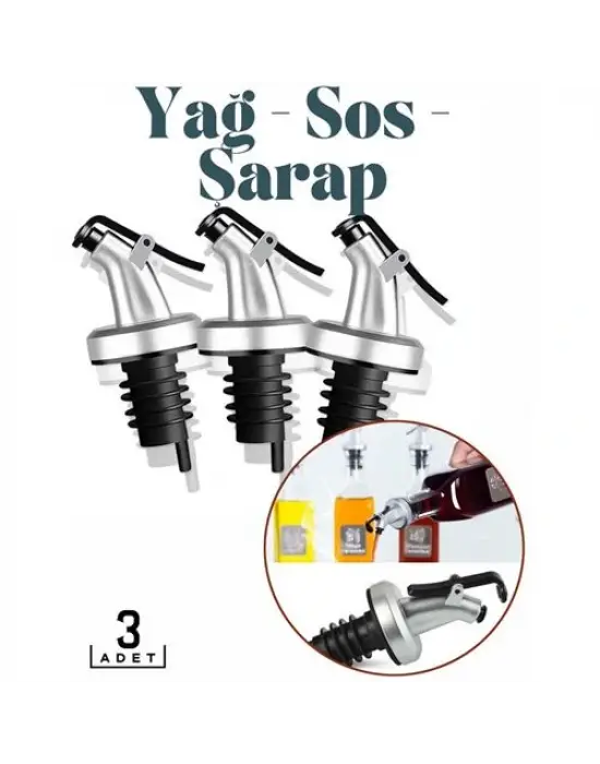 Şişe Tıpa Dağıtıcı Akış Seti 3lü BiancoLilla Design