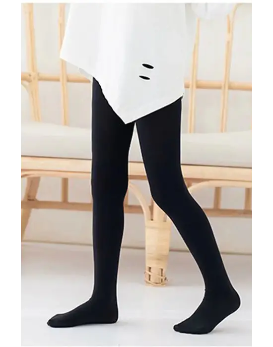 Omarı Çocuk İçin Siyah 40 Denye Opak Çorap Seti