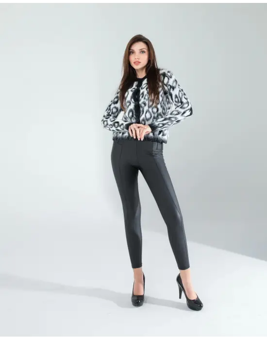 Çarpıcı Leopar Desen Triko Hırka