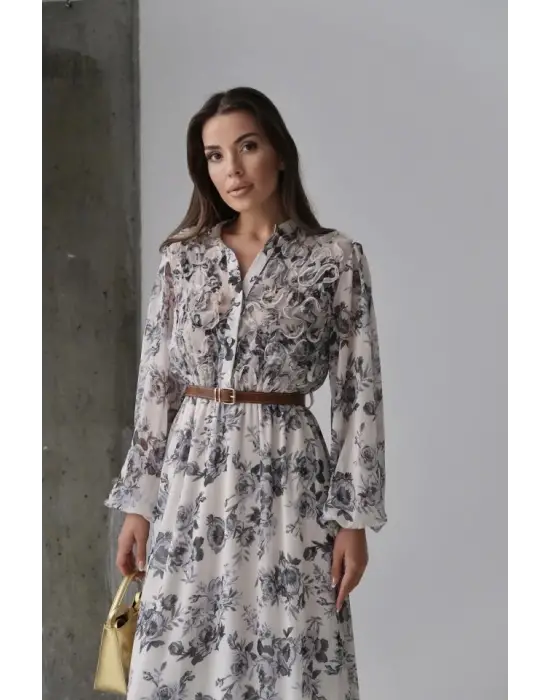 Siyah Biye Detaylı Elbise