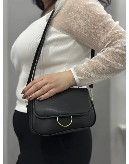 Omarı Şık Siyah Cilt Çanta