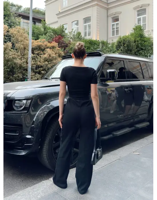 Omarı Trendsetter Siyah Düğme Yakalı Alt Üst Takım