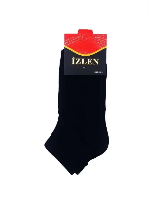 Omarı Sadece Siyah Erkek Kısa Spor Çorap 6lı Paket