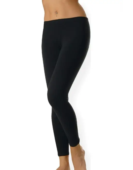 Omarı Uzun Siyah Kadın Tayt - Esnek Kumaşlı ve Şıklığıyla Öne Çıkan Model