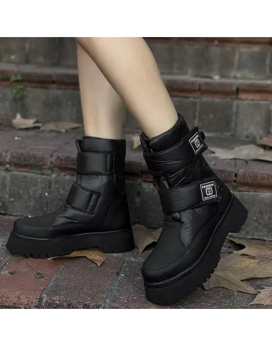 Omarı Siyah Kış Botu - Trendy ve Şık Tasarım