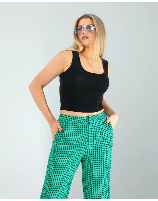 Modern Kare Yaka Bluz