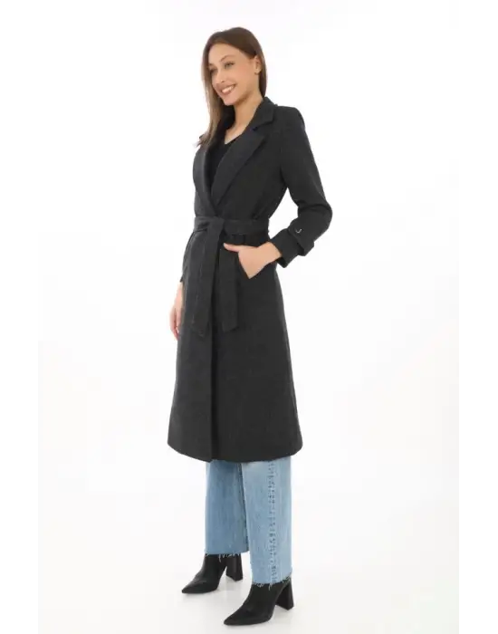 Omarı Yumuşak ve Şık Balık Sırtı Kaşmir Kaşe Kaban