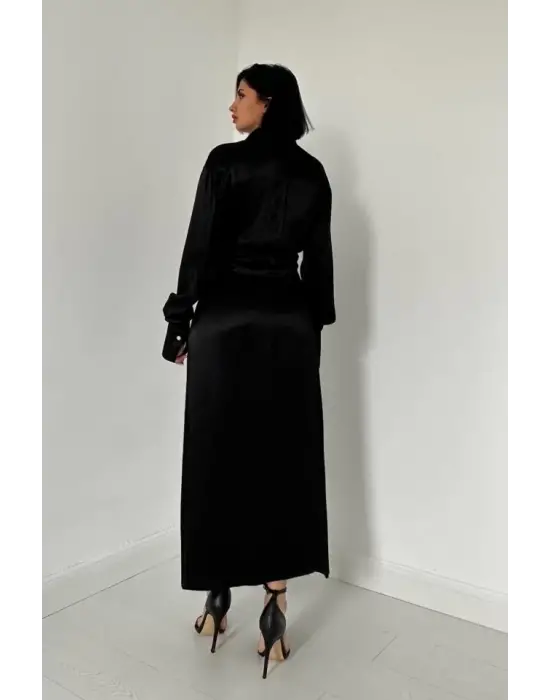 Omarı Siyah Kuşaklı Elbise - Şık, Modern ve Rahat Elbise