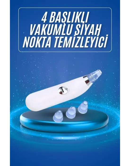 Siyah Nokta Temizleme Cihazı 4 Başlıklı Vakumlu Pilli Ölü Deri Arındırma