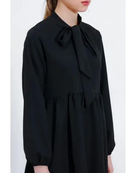 Siyah Örme Pantolon Tunik Alt Üst Takım 6654