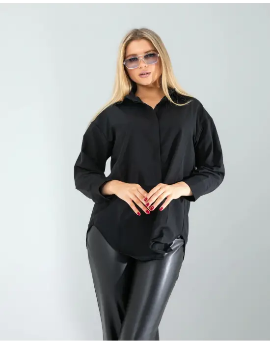 Modern Siyah Gömlek