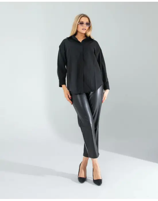 Modern Siyah Gömlek