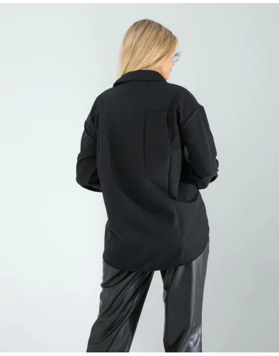 Modern Siyah Gömlek