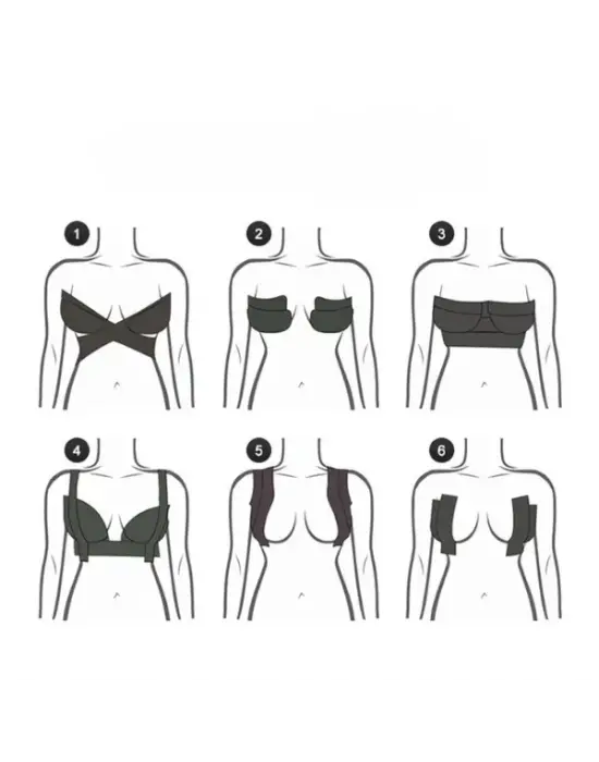 Siyah Renk Göğüs Dikleştirici Bant