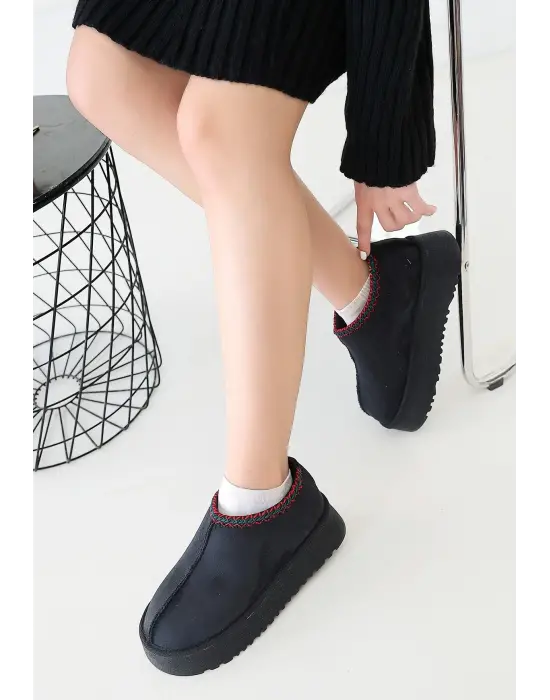 Omarı Yüksek Topuklu Siyah Bot