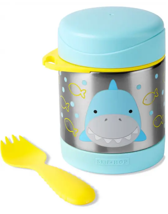 Skip Hop Zoo Paslanmaz Çelik Termos 325 ml Köpek Balığı