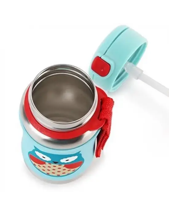 Skip Hop Zoo Pipetli Paslanmaz Çelik Suluk 350 ml Baykuş