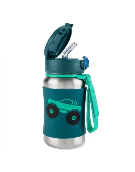 Skip Hop Zoo Pipetli Paslanmaz Çelik Suluk 350 ml Kamyon