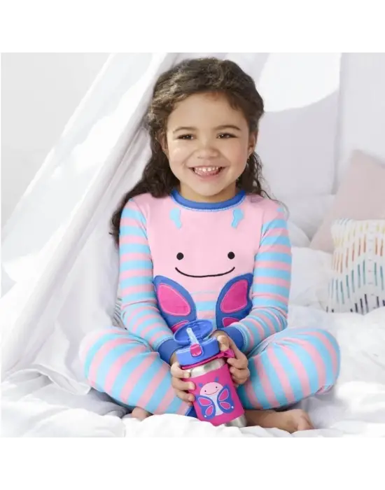 Skip Hop Zoo Pipetli Paslanmaz Çelik Suluk 350 ml Kelebek