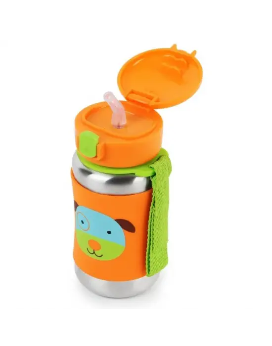 Skip Hop Zoo Pipetli Paslanmaz Çelik Suluk 350 ml Köpek