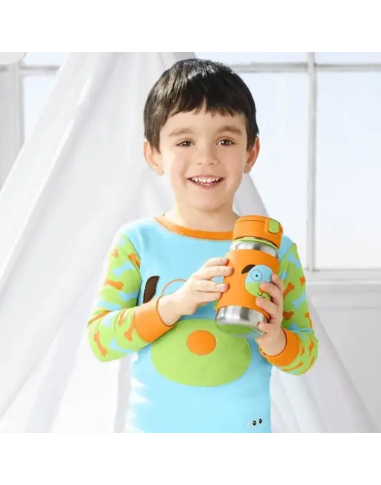 Skip Hop Zoo Pipetli Paslanmaz Çelik Suluk 350 ml Köpek