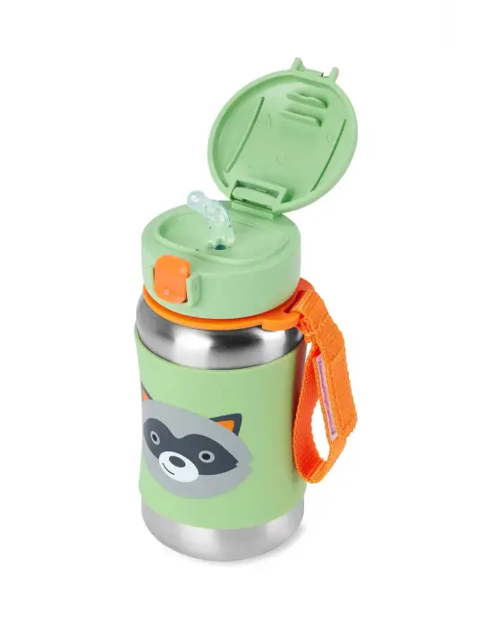 Skip Hop Zoo Pipetli Paslanmaz Çelik Suluk 350 ml Rakun