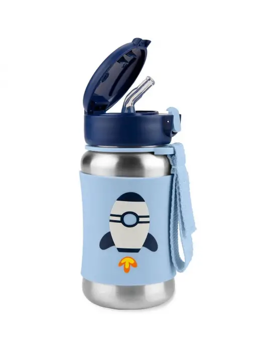 Skip Hop Zoo Pipetli Paslanmaz Çelik Suluk 350 ml Roket