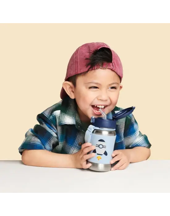 Skip Hop Zoo Pipetli Paslanmaz Çelik Suluk 350 ml Roket