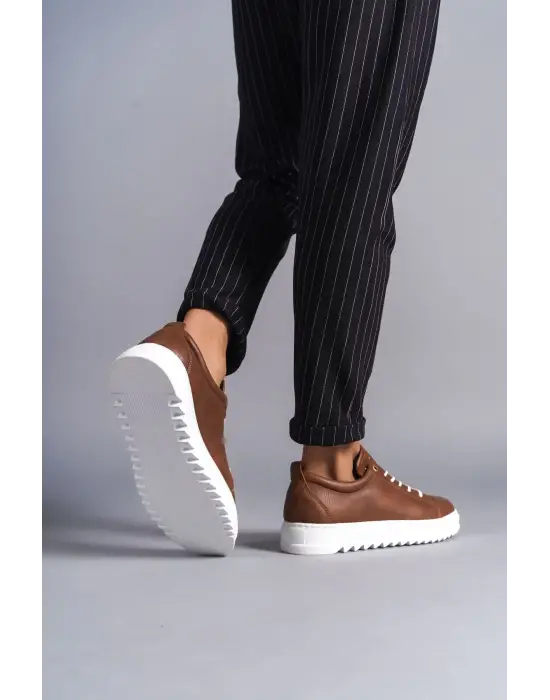 Omarı Cool Bağcıklı Erkek Günlük Spor Ayakkabı - Taba