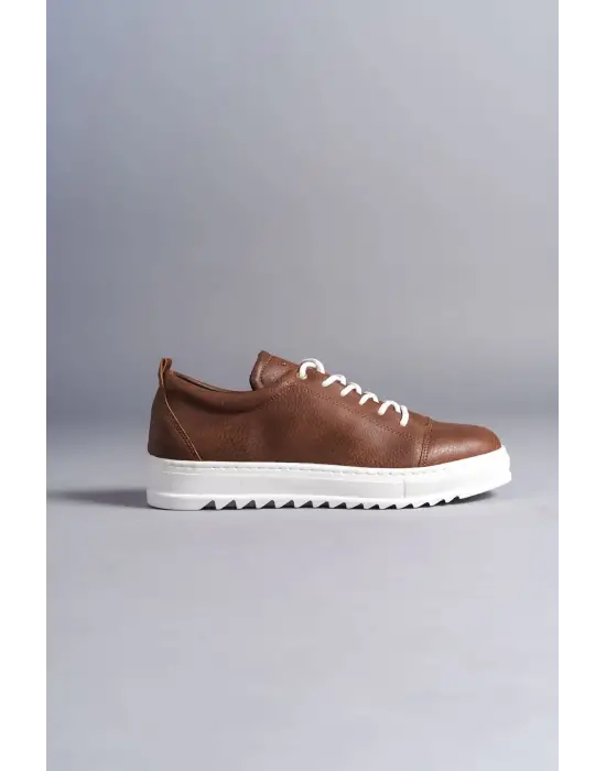 Omarı Cool Bağcıklı Erkek Günlük Spor Ayakkabı - Taba