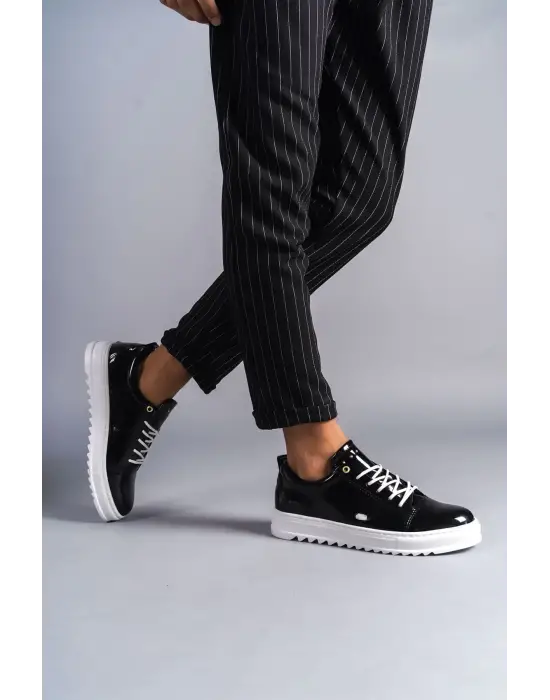 Omarı Siyah Rugan Erkek Günlük Spor Ayakkabı