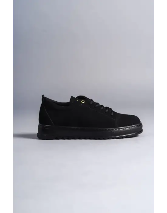 Omarı Siyah Bağcıklı Günlük Erkek Sneaker