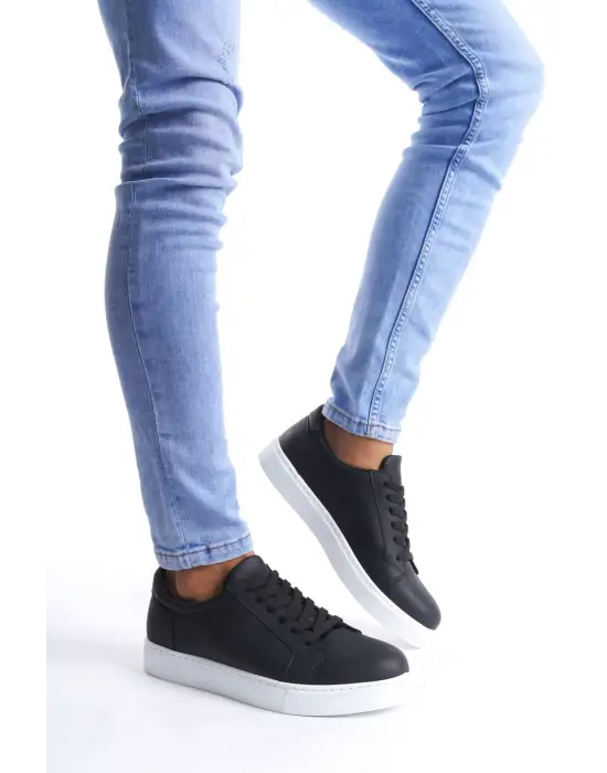 Omarı Siyah Elite Bağcıklı Erkek Günlük Sneaker