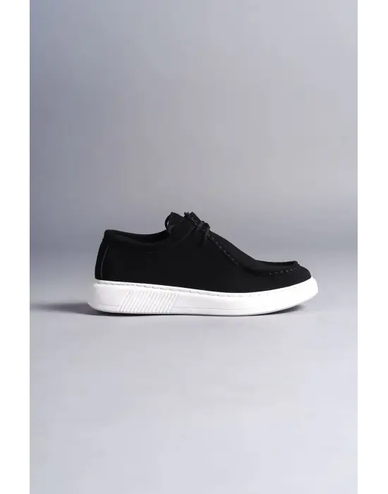 Omarı Tornado Bağcıklı Siyah Süet Erkek Spor Ayakkabı