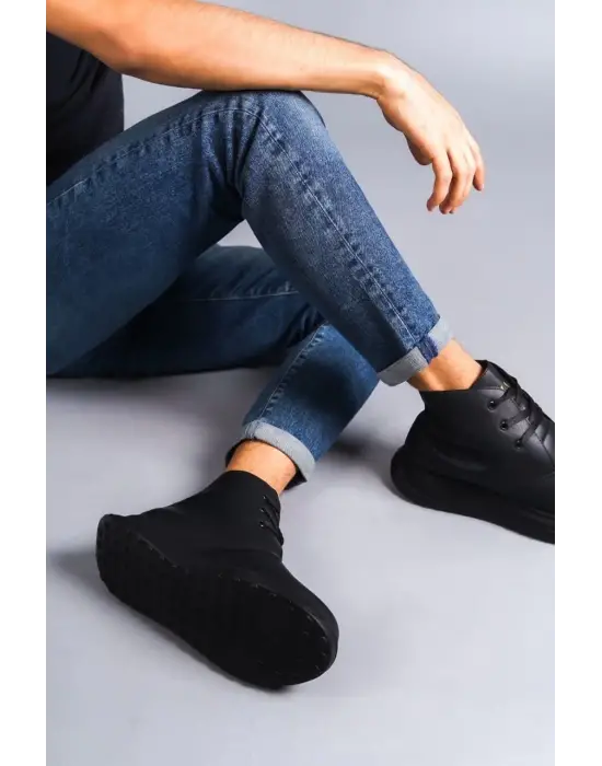 Omarı Cilt Erkek Spor Bot ST - Siyah