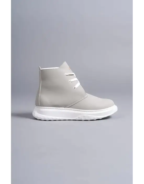 Omarı Şık Gri Bağcıklı Erkek Spor Bot