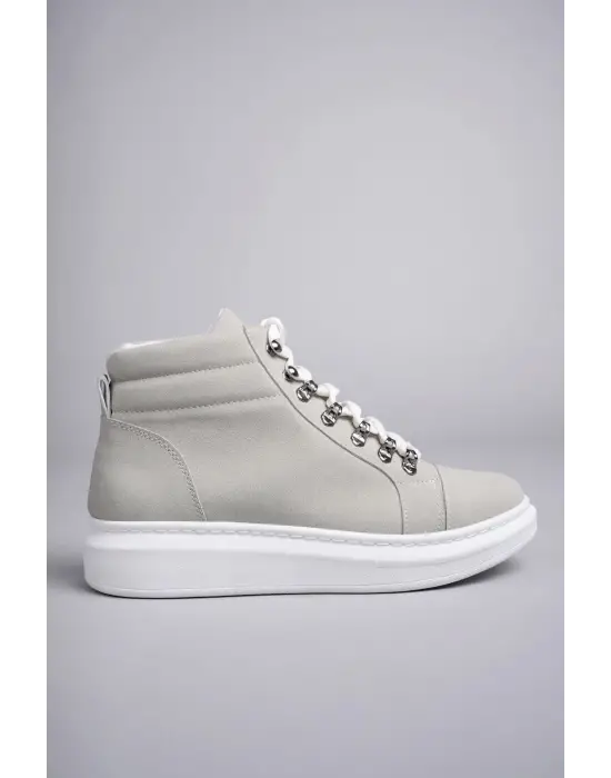 Omarı Rahat Ve Şık Gri Süet Erkek Günlük Spor Bot